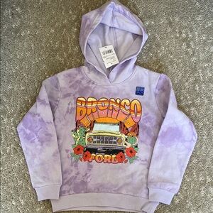 Ford Purple Tie-Dye Hoodie Sweatshirt